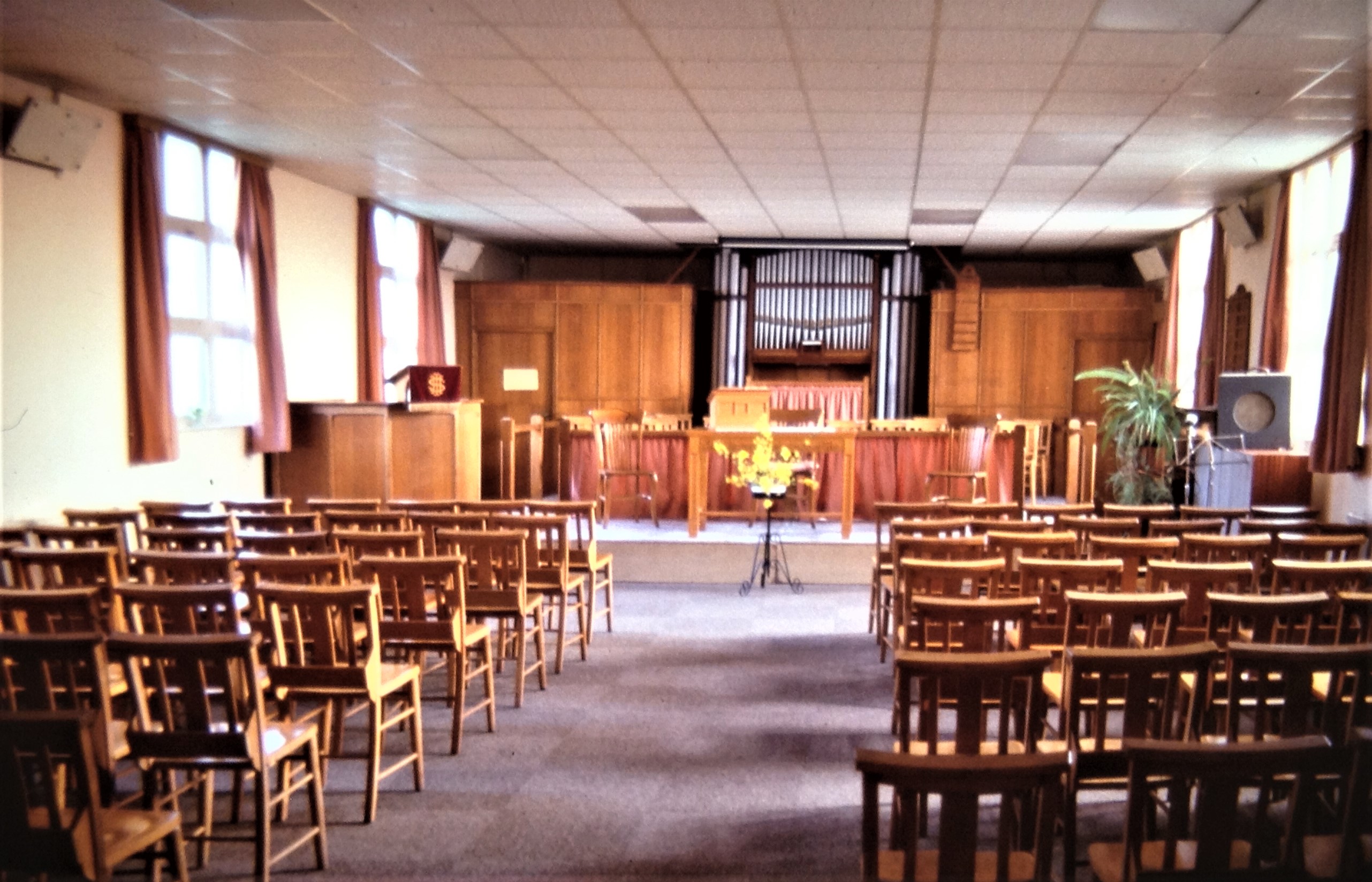 Church interior in the 1970s